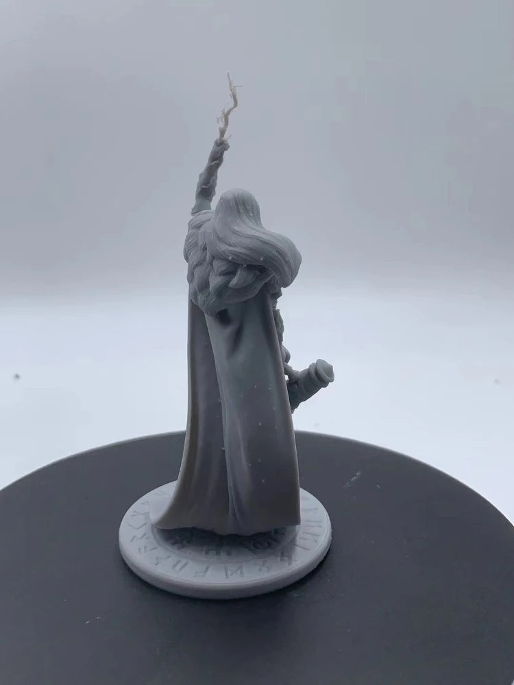 Fantasy Norse God Thor with Mjolnir and Lightning 1/24 Resin Figure Kit - resin model view 5