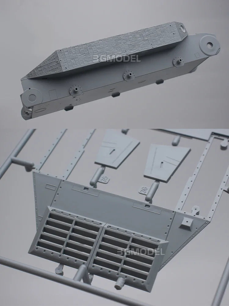 WWII German Tiger (P) 003 w/Zimmerit 1/35 Resin Model Kit - 1/35 resin model view 3