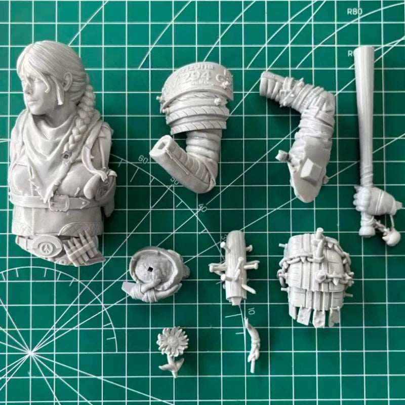 Female Viking Warrior with Axe 1/10 Resin Bust - 1/10 resin model view 5