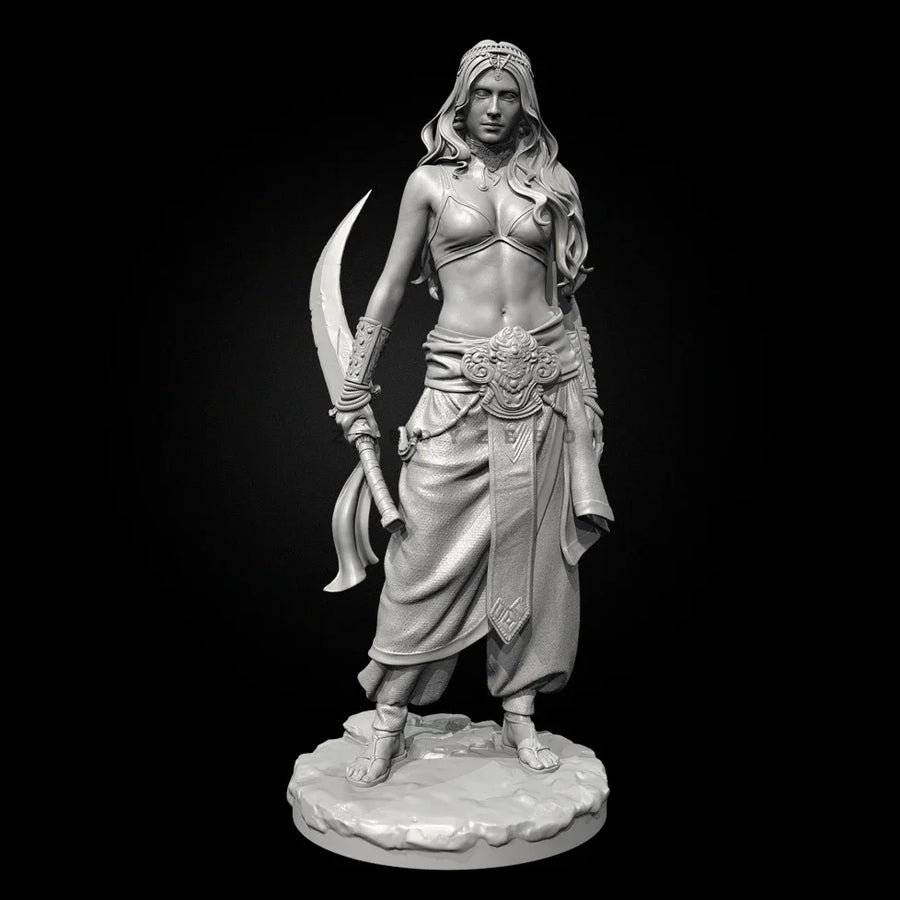Desert Warrior Princess with Curved Sword 38mm Resin Figure - 38mm resin model view 2