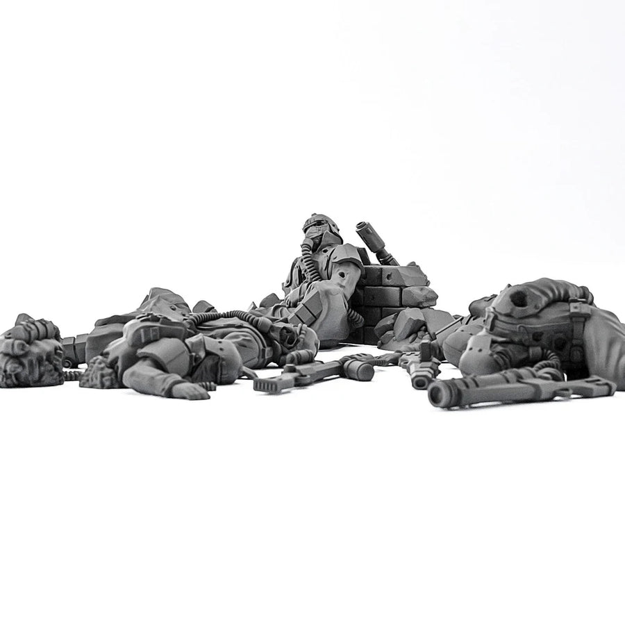 Modern Soldier 5-Figure Set 1/35 Scale Resin Tactical Kit - 1/35 resin model view 4