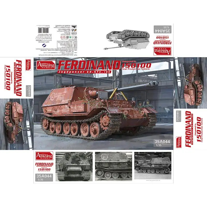 WWII German Jagdpanzer Ferdinand Tank 1/35 Resin Model Kit - 1/35 resin model view 3