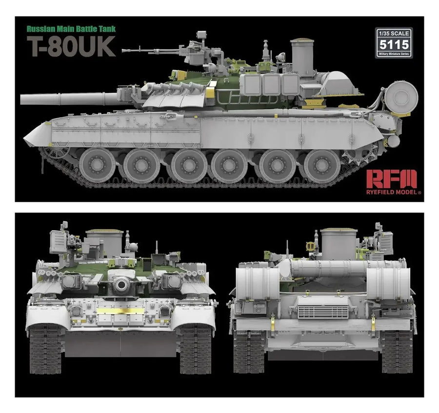 Russian T-80UK Main Battle Tank 1/35 Scale Resin Model Kit - 1/35 resin model view 3