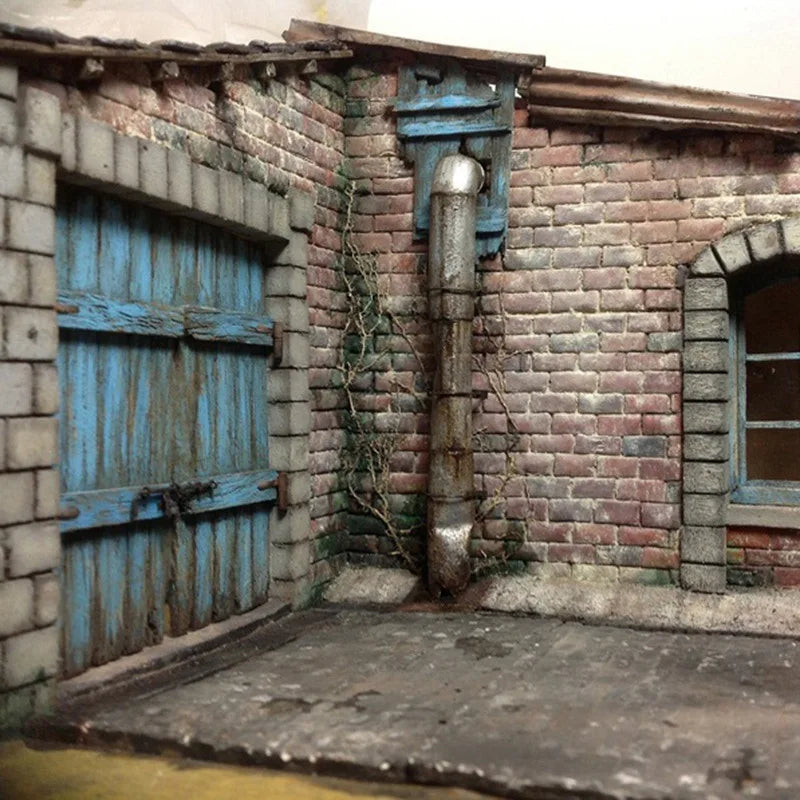 WWII European Damaged Stone Building Resin Diorama Terrain Kit 1/35 - 1/35 resin model view 3