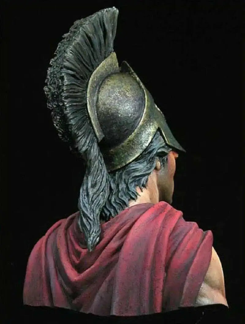 Ancient Greek Spartan Warrior Resin Bust Figure with Shield - resin model view 2