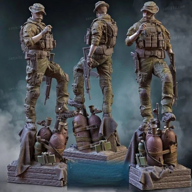 Modern British SAS Special Forces Operator 1/24 Resin Figure Kit - resin model view 2