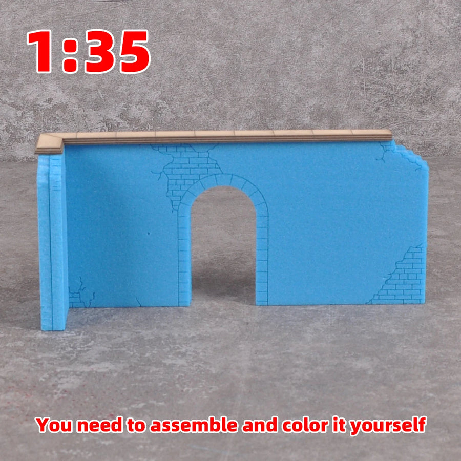 War Damaged House with Broken Wall 1/35 Resin Diorama Kit - 1/35 resin model view 4