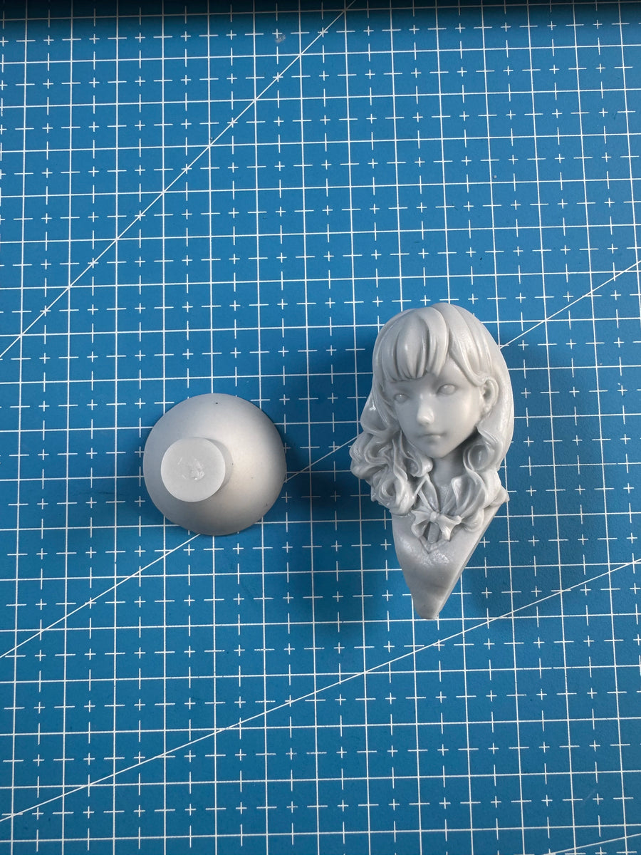 School Girl with Red Bow 60mm Resin Bust - 60mm resin model view 3