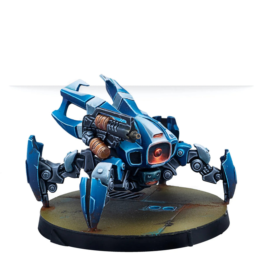 Blue Combat Drone Set with Resin Figures - 28mm Scale Model Kit - 28mm resin model view 4