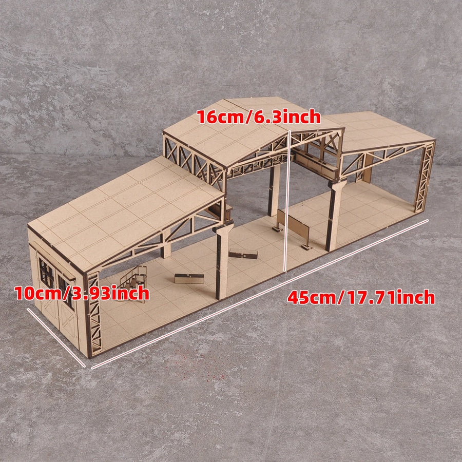 Factory Floor Repair Workshop 1/72 Resin Terrain Diorama Kit - 1/72 resin model view 2