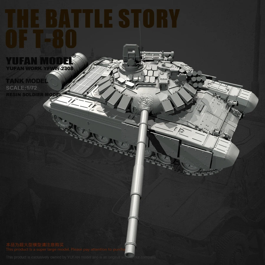 T-80 Main Battle Tank 1/72 Scale Resin Model Kit - 1/72 resin model view 5