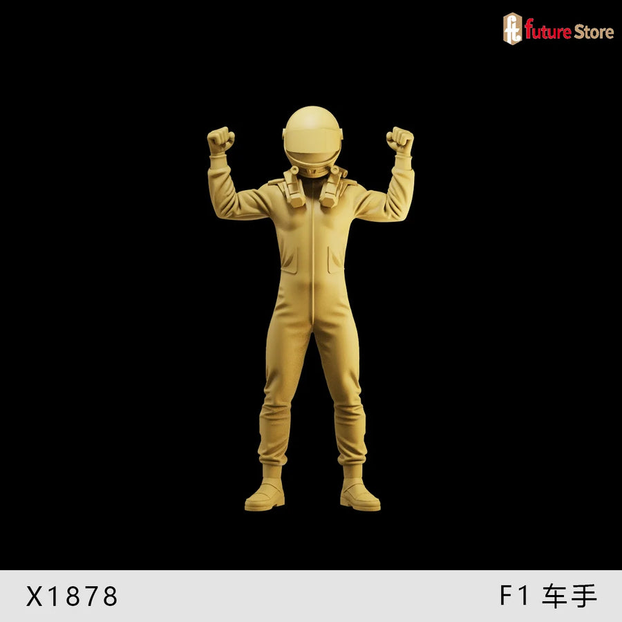 Race Car Driver 1/64 Resin Figure Kit - Vintage Motorsport Character - 1/64 resin model view 3