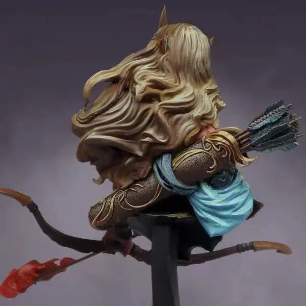Elf Archer with Longbow 1/12 Resin Figure Kit - 1/12 resin model view 4
