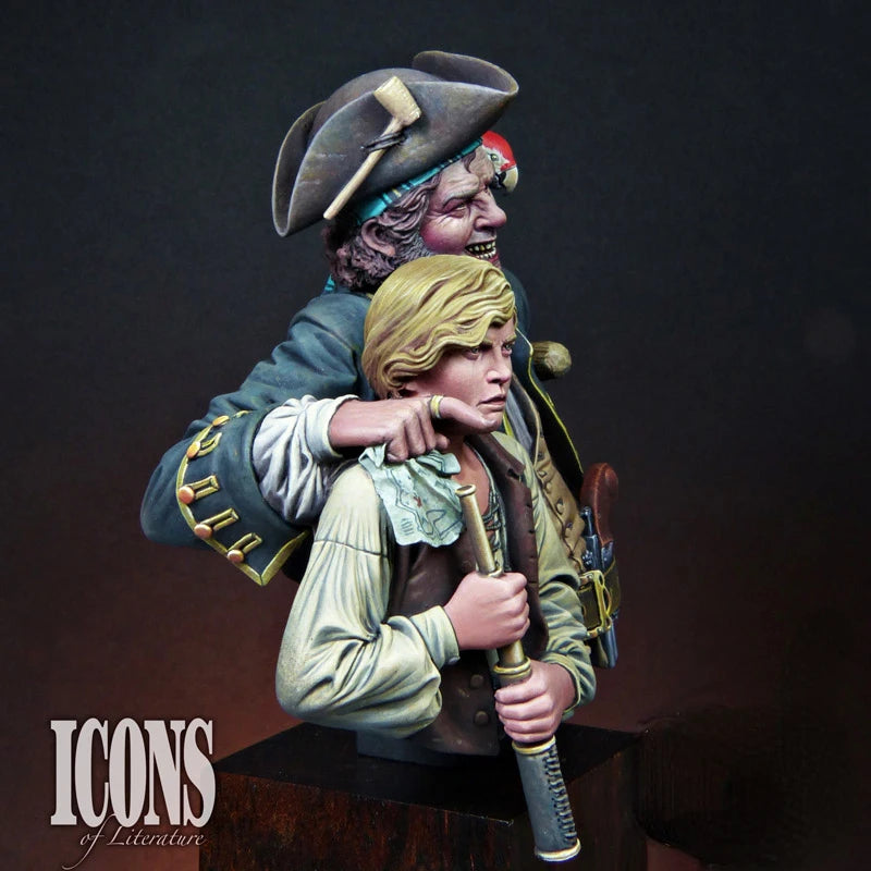 Fantasy Pirate Captain & Boy Companion 1/12 Resin Bust Diorama - 1/12 resin model view 3