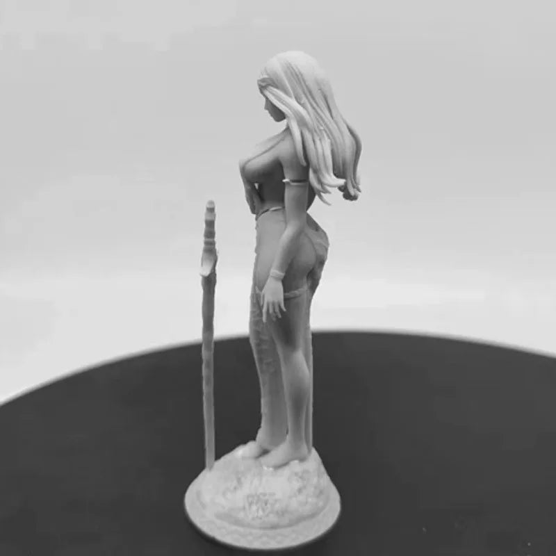 Fantasy Female Sorceress with Sword 1/24 Scale Resin Figure Kit - resin model view 3