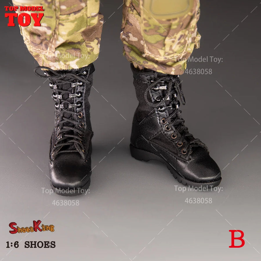 1/6 Scale Desert Combat Boots Set Resin Figure Accessories - 1/6 resin model view 4