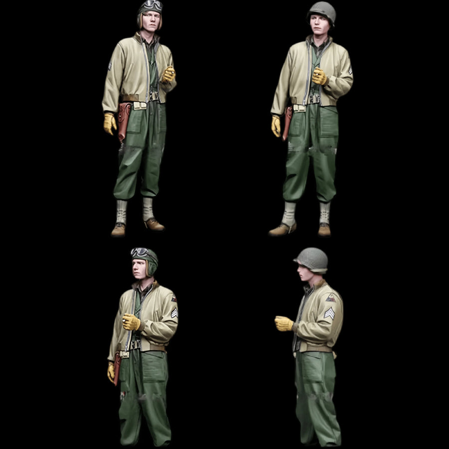WWII US Army Combat Soldier 1/16 Resin Figure Kit - resin model view 2