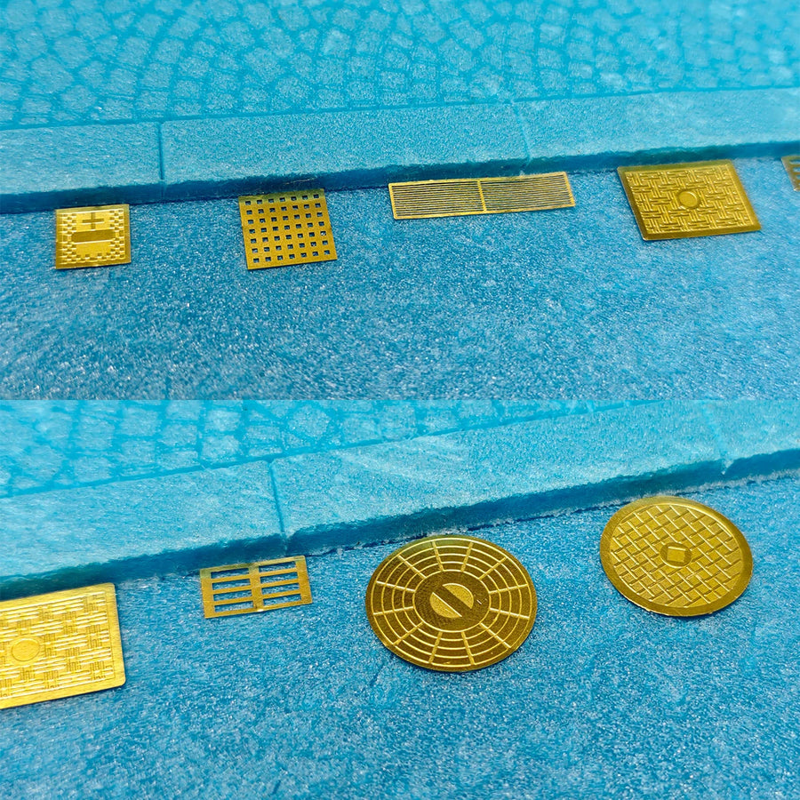 Metal Manhole Cover Sewer 1/35 Resin Terrain Diorama Kit - 1/35 resin model view 4