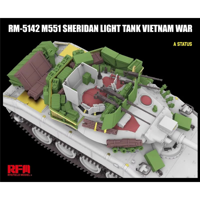 M551 Sheridan Light Tank Vietnam War 1/35 Resin Model Kit - 1/35 resin model view 5
