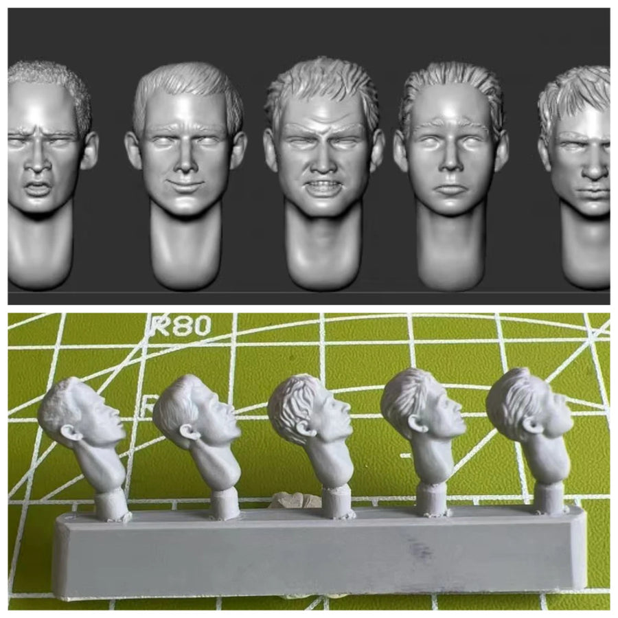 1/35 Scale Helmets Replacement and Modification Resin Figure Kit - 1/35 resin model view 2
