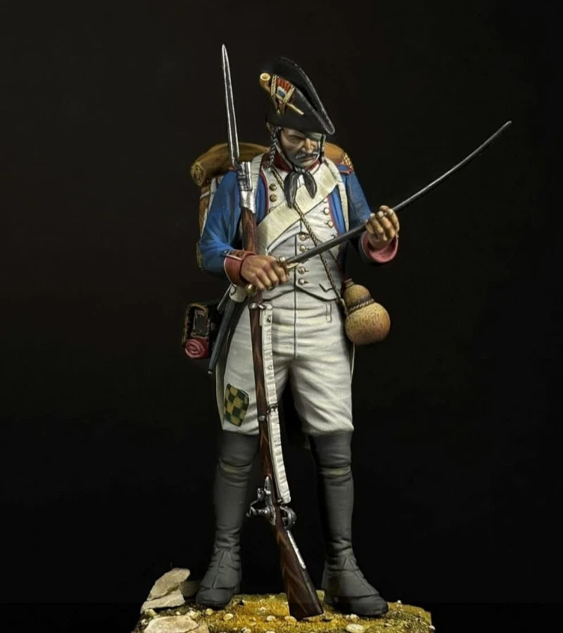 Napoleonic French Fusilier Officer 75mm Resin Figure Kit - 75mm resin model view 2