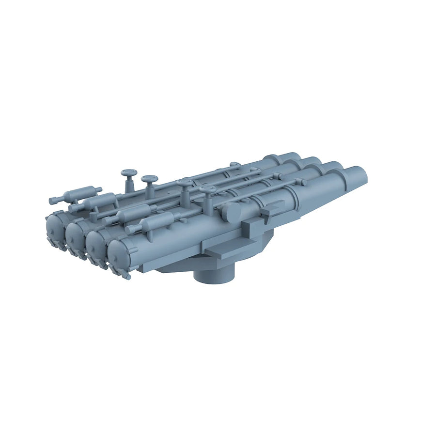 Royal Navy Quadruple Torpedo Launcher 1/700 Resin Model Kit - 1/700 resin model view 2