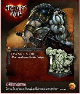 Dwarf Noble Warrior with Ornate Armor 28mm Resin Figure - 28mm resin model view 2
