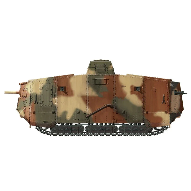 German A7V Tank Krupp 1/35 Resin Model Kit - 1/35 resin model view 2