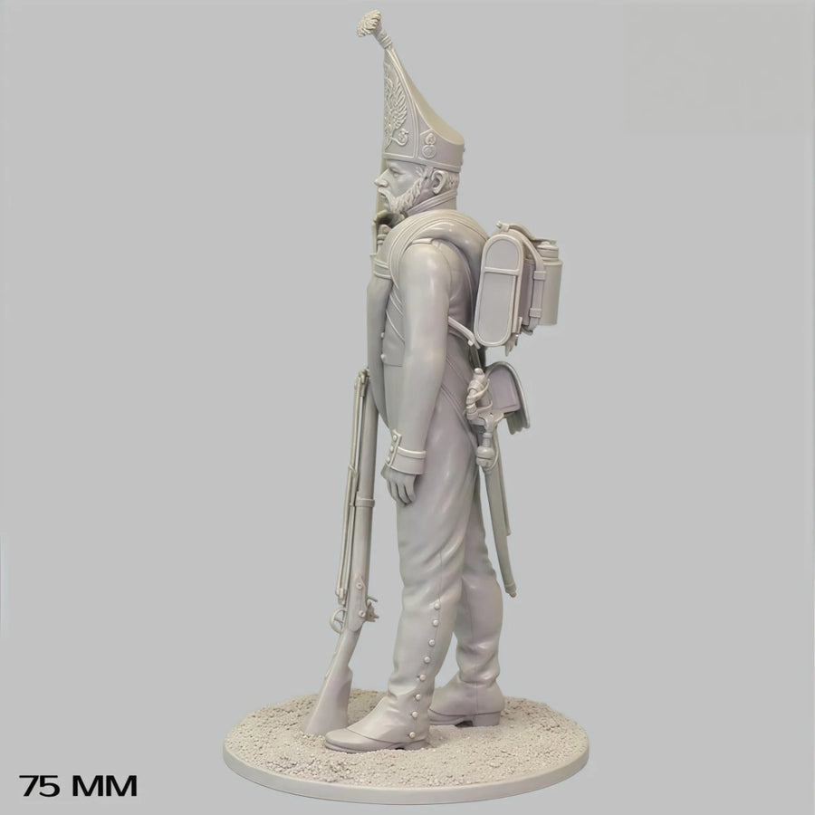 Napoleonic Russian Pavlovsky Grenadier Sergeant 75mm Resin Figure - 75mm resin model view 4