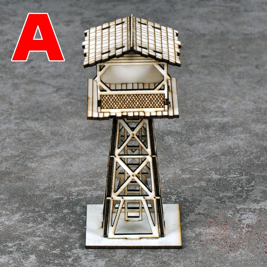 Architectural Guard Tower Watchtower 1/72 Resin Terrain Kit - 1/72 resin model view 4