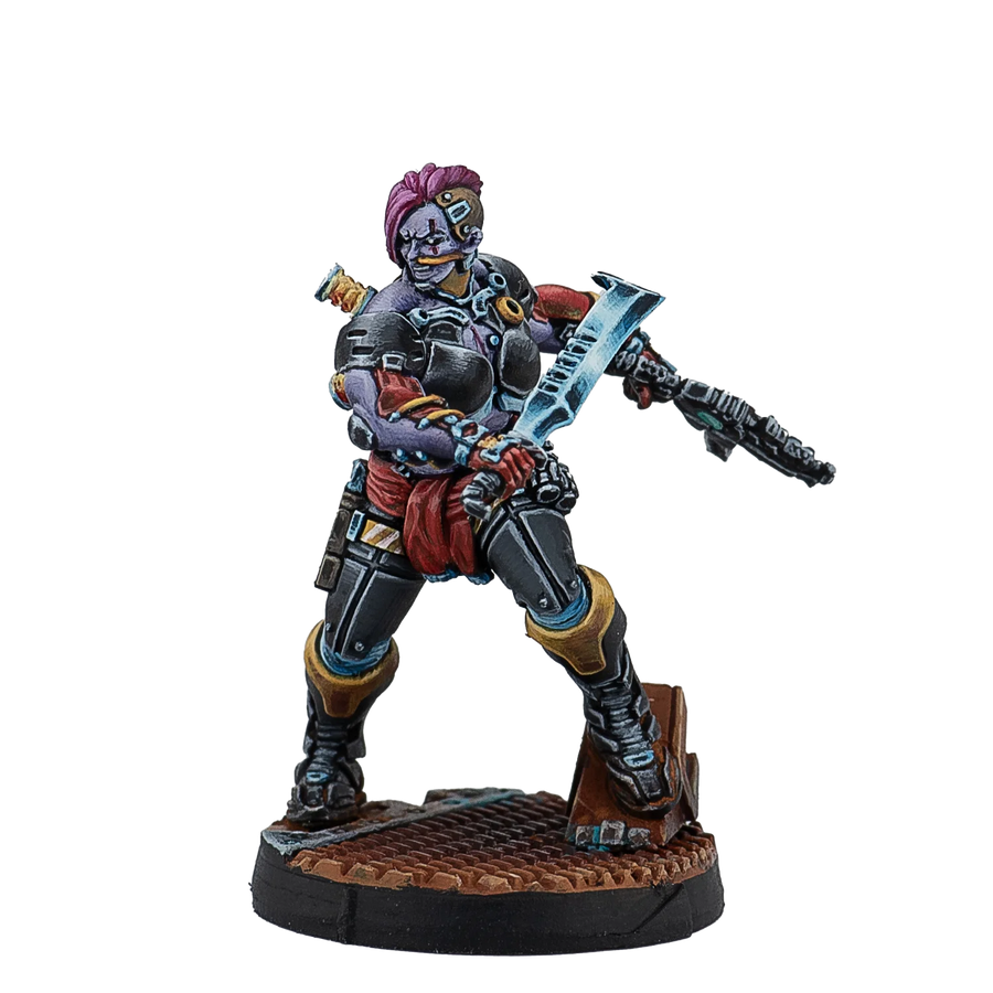 Cyberpunk Nomad Warriors Resin Figure Army Set with Bases - resin model view 3
