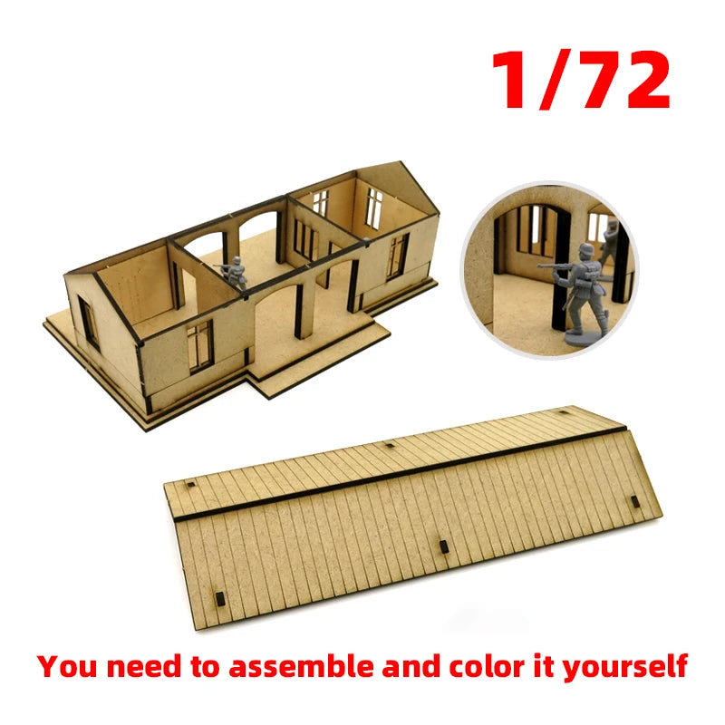 European Railway Station Bungalow Building 1:72 Resin Terrain Kit - 1/72 resin model view 5
