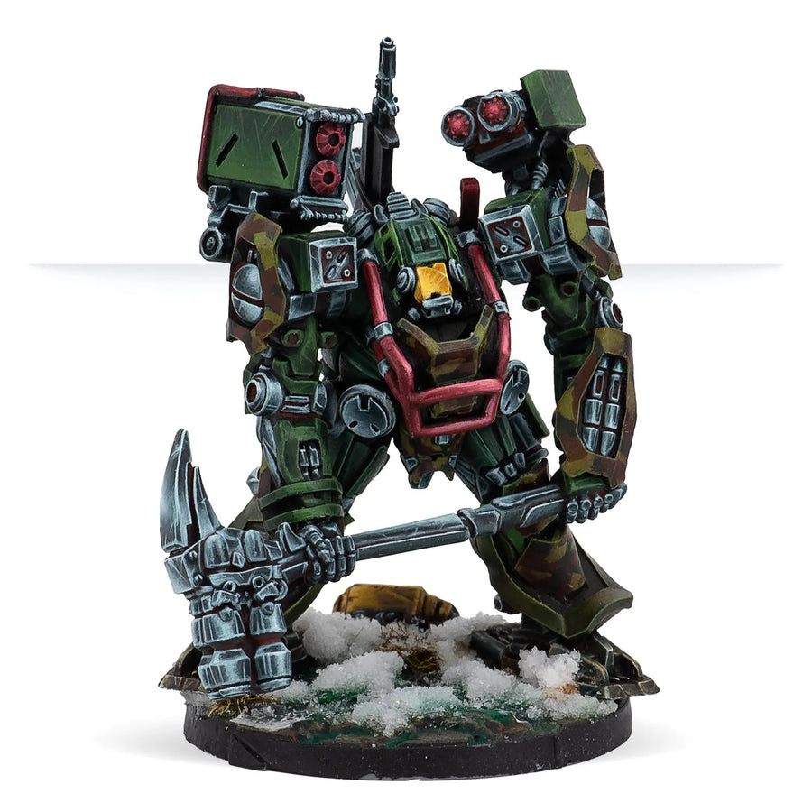 Sci-Fi Heavy Mecha Combat Suit with Weapons and Winter Base 1/35 Resin Kit - resin model view 2