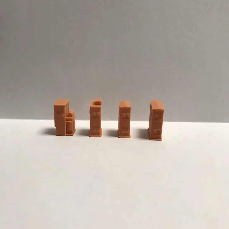 Power Transformer Cabinet Set 1/64 Resin Model Kit 4pcs - 1/64 resin model view 2