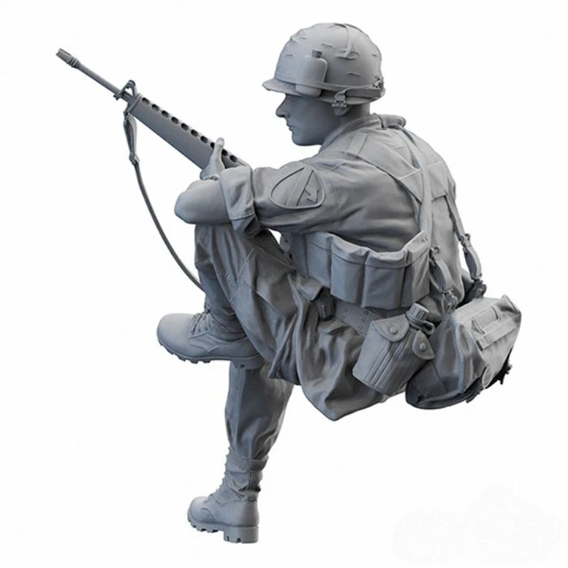 Vietnam War US Army Infantry Soldier 1/16 Resin Figure Kit - 1/16 resin model view 4