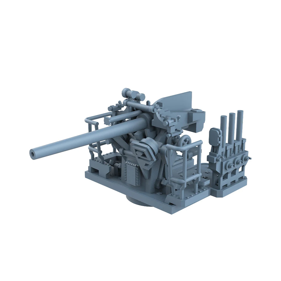 USS Navy Gun Mount 1/700 Scale Resin Model Kit Upgrade Parts - 1/700 resin model view 2