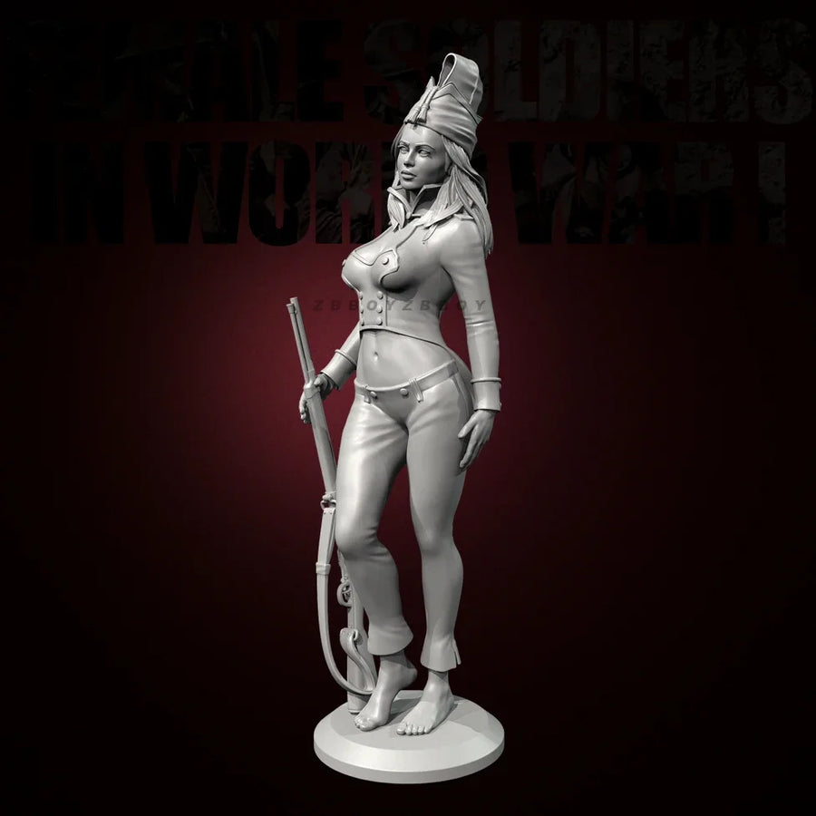 Egyptian Warrior Priestess with Spear | 38mm | Resin Figure Kit - 38mm resin model view 2
