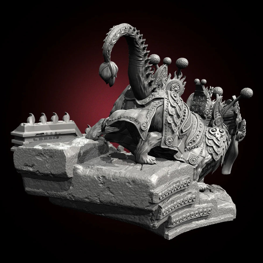 Oriental Foo Dog Lion Pair 50mm Resin Diorama Figure Kit - 50mm resin model view 5