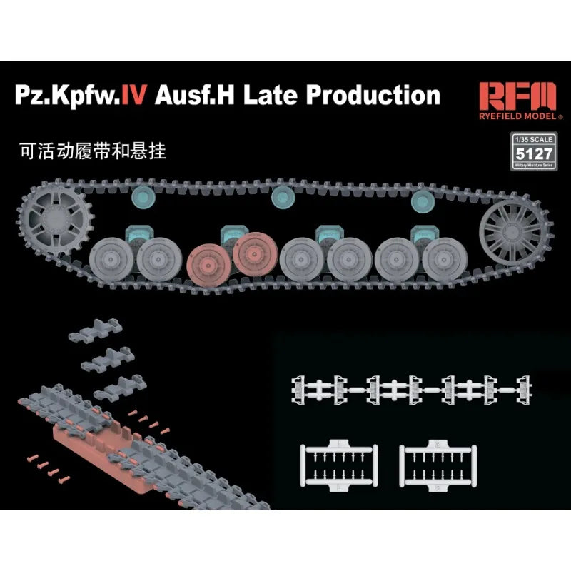 Pz.Kpfw.IV Ausf.H Late Production 1/35 Resin Model Kit - 1/35 resin model view 5