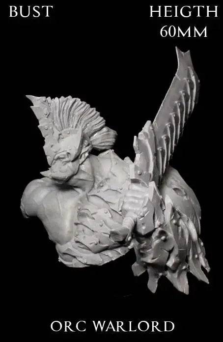 Orc Warlord 60mm Resin Bust - 60mm resin model view 3
