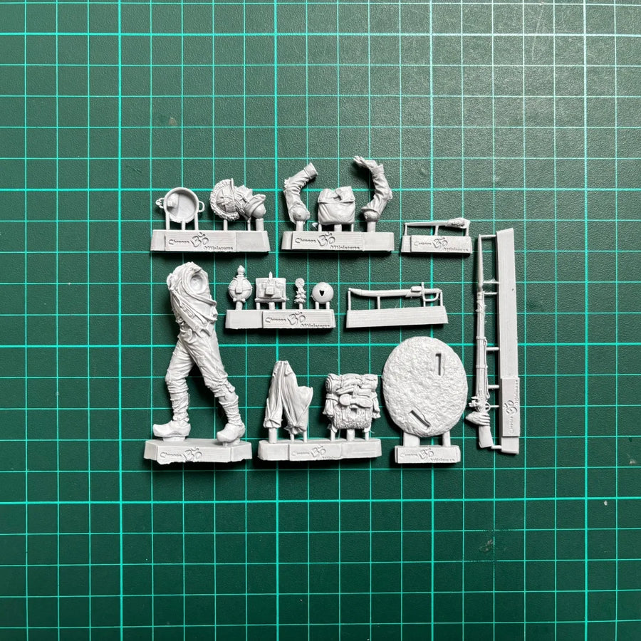 Napoleonic French Infantry Soldier with Musket 54mm Resin Figure - 54mm resin model view 6
