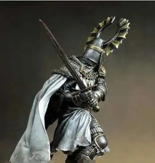 Teutonic Knight 15th Century 90mm Resin Figure with Ornate Helm - 90mm resin model view 4
