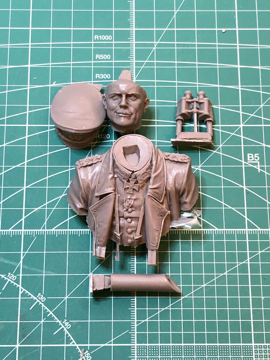 Heinz Guderian WWII German General Resin Bust Figure - resin model view 4