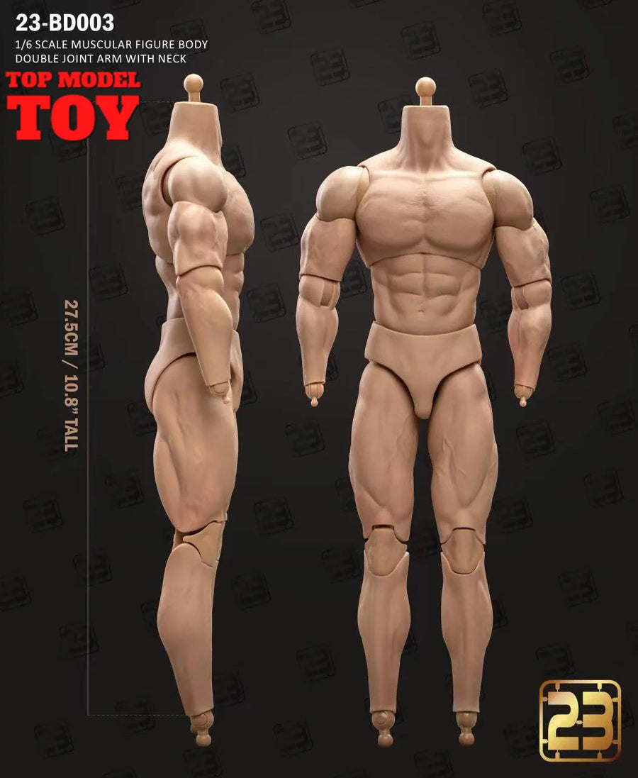 1/6 Scale Muscular Male Articulated Resin Figure Body - 23BD005 - 1/6 resin model view 5