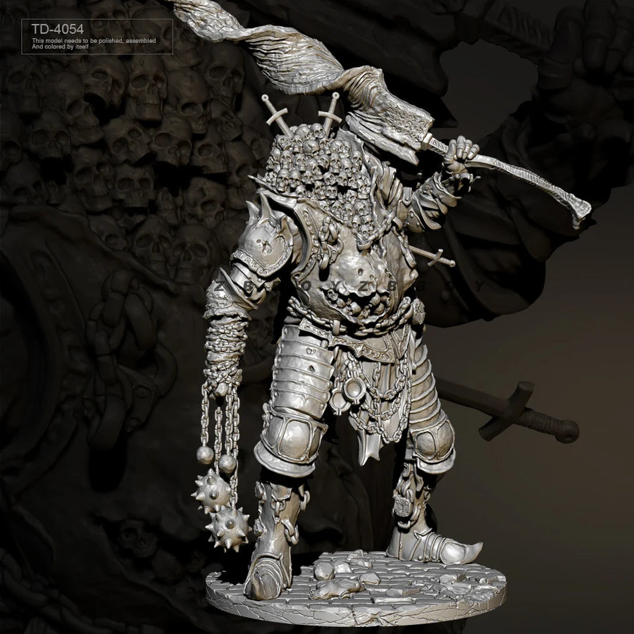 Demonic Plague Knight with Staff 75mm Resin Figure Kit - 75mm resin model view 2