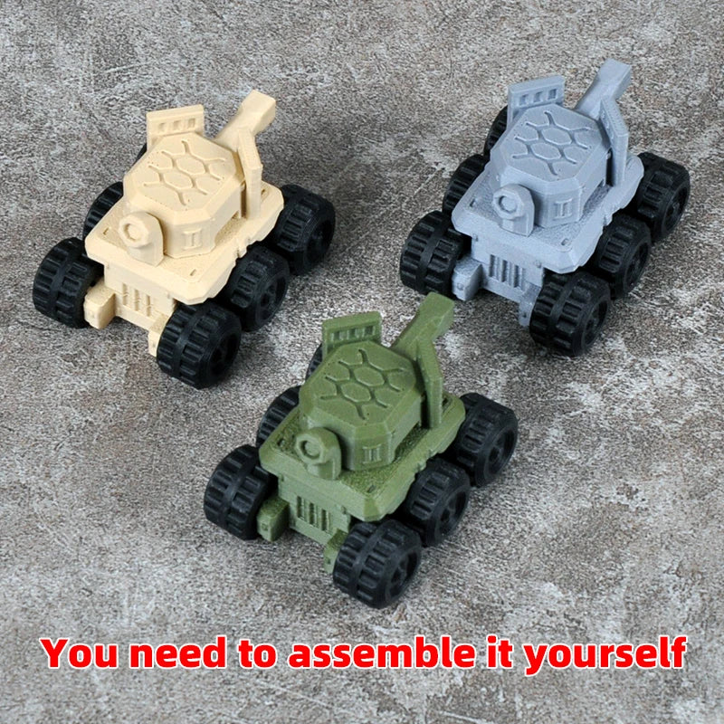 Sci-Fi Wheeled Tank Variants 5-Model Set 28mm Resin Vehicle Kit - resin model view 4