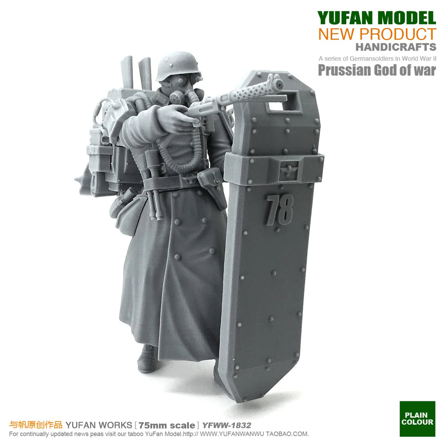 YUFAN Prussian God of War German Soldier 75mm Resin Figure Kit - 75mm resin model view 3