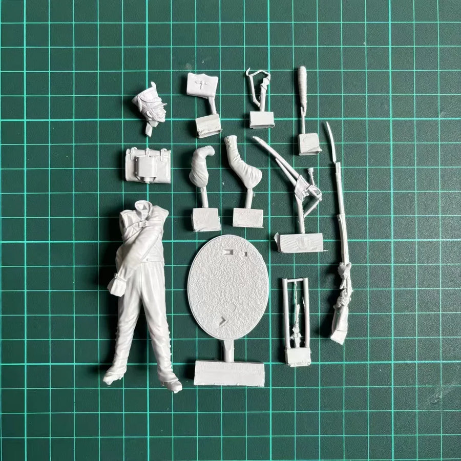 Napoleonic French Infantry Soldier with Shako 75mm Resin Figure Kit - resin model view 2