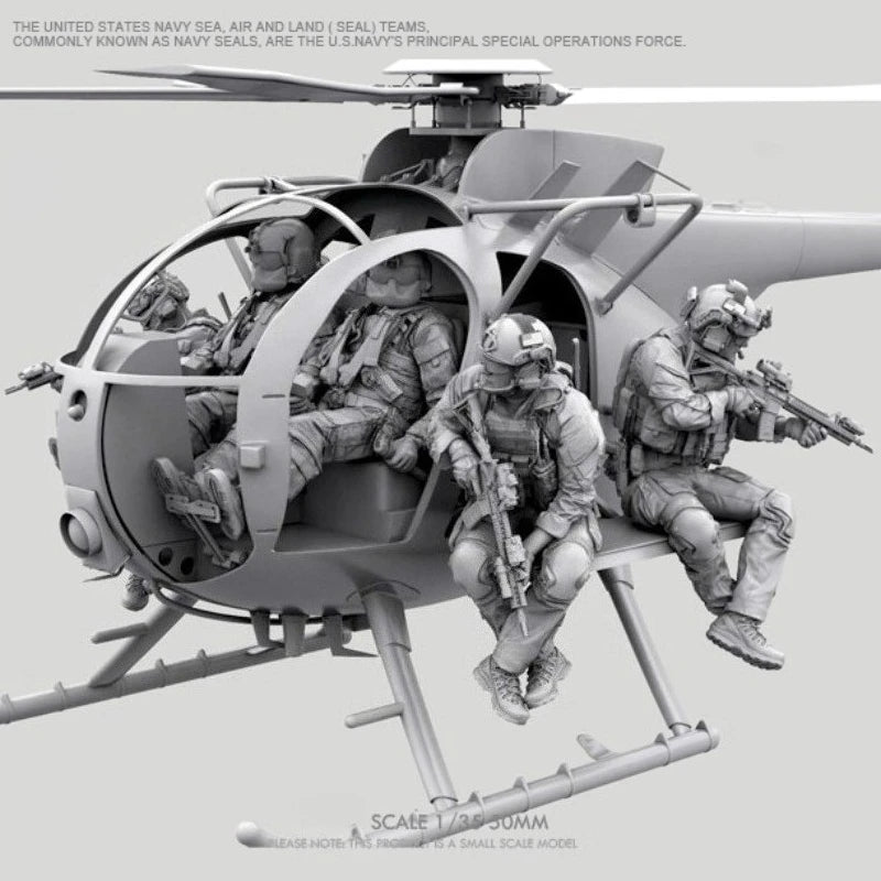 US Marine Corps Special Forces Helicopter Assault Team 1/35 Resin Kit - 1/35 resin model view 4