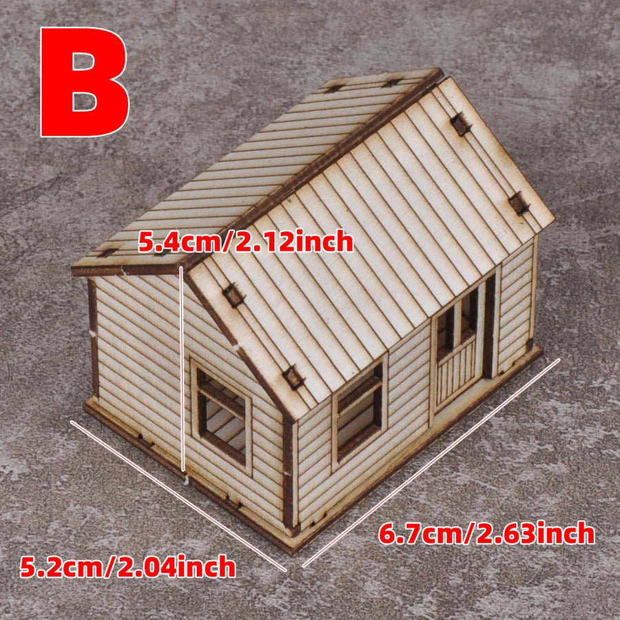 WWII Military Compound Terrain Set 1/72 Resin Diorama Kit - resin model view 2